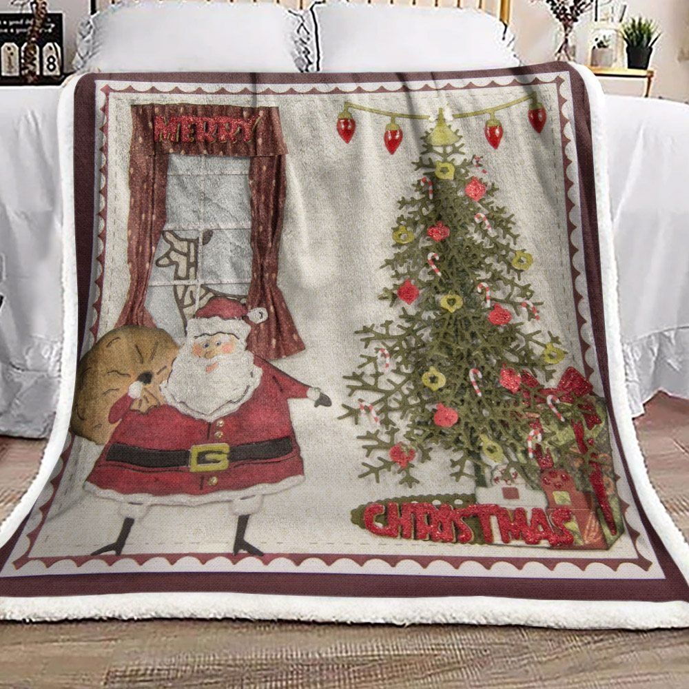 Santa Claus Christmas Sherpa Fleece Blanket