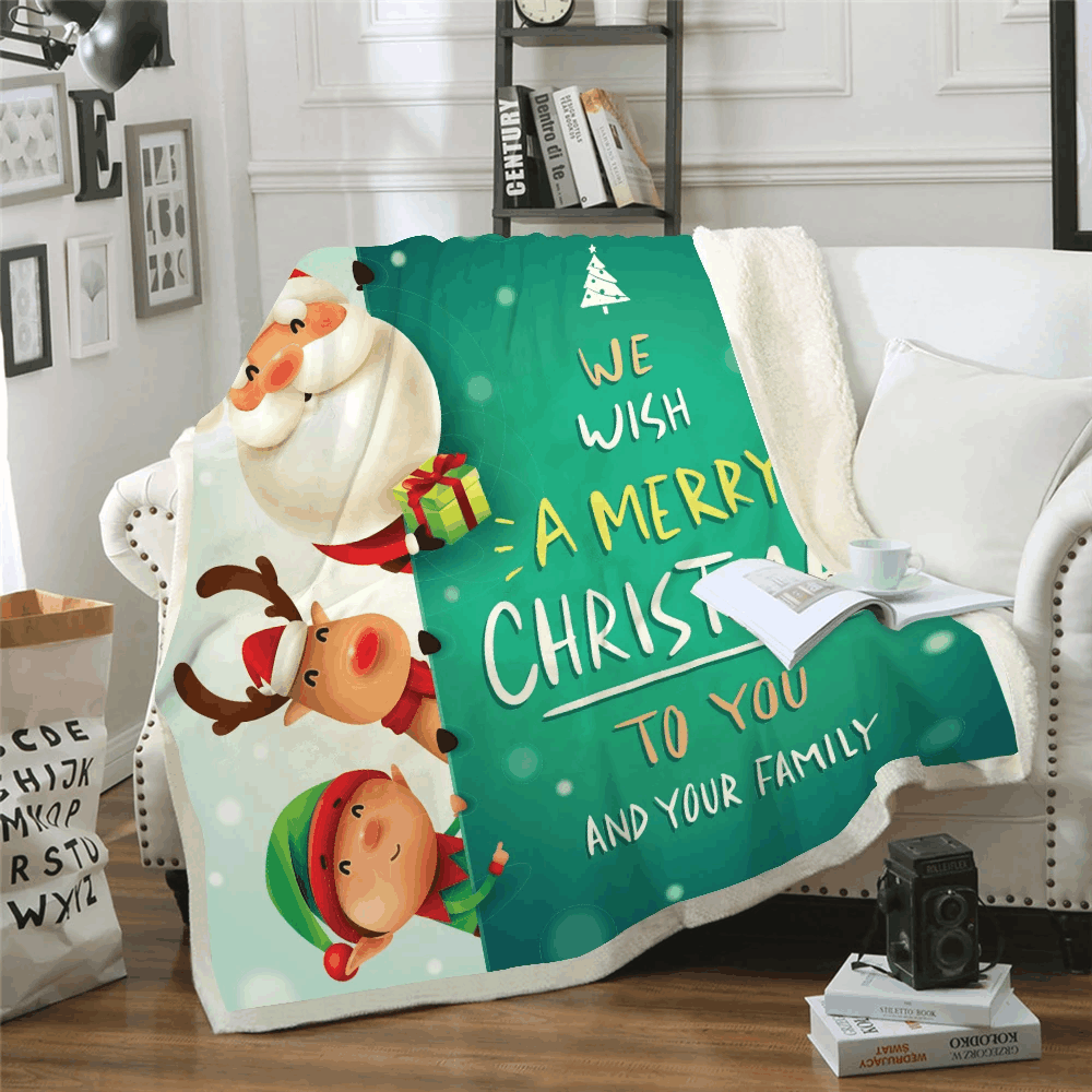 Santa Claus Sherpa Fleece Blanket