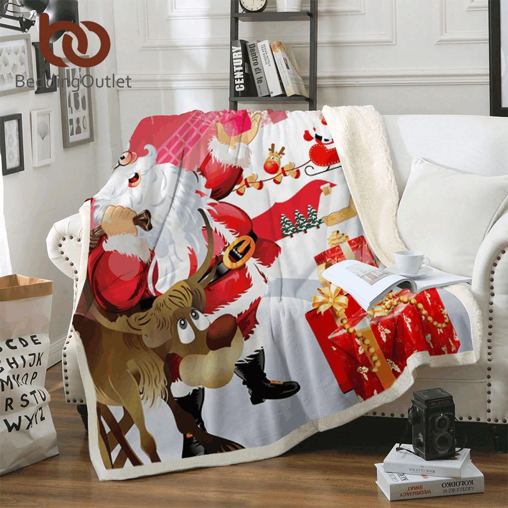 Santa Claus Sherpa Fleece Blanket