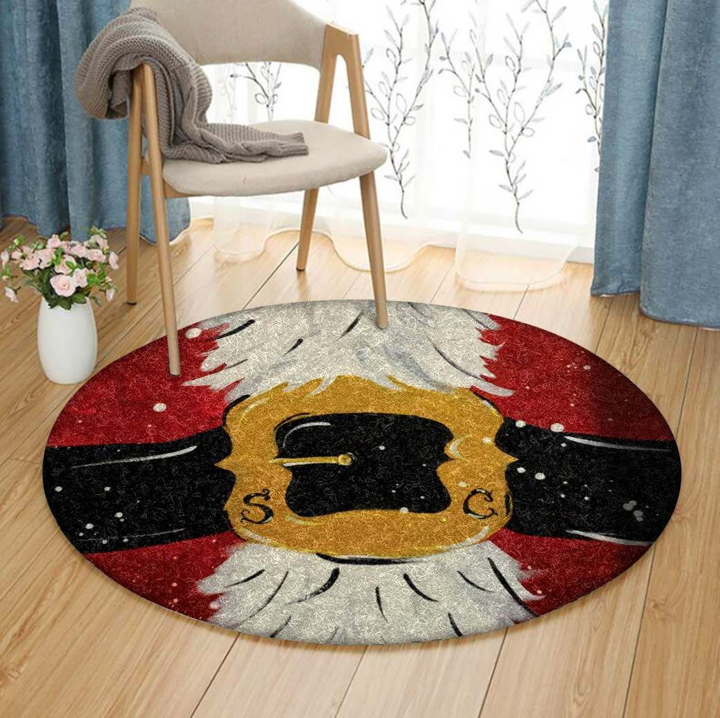 Santa Claus Coat Round Carpet