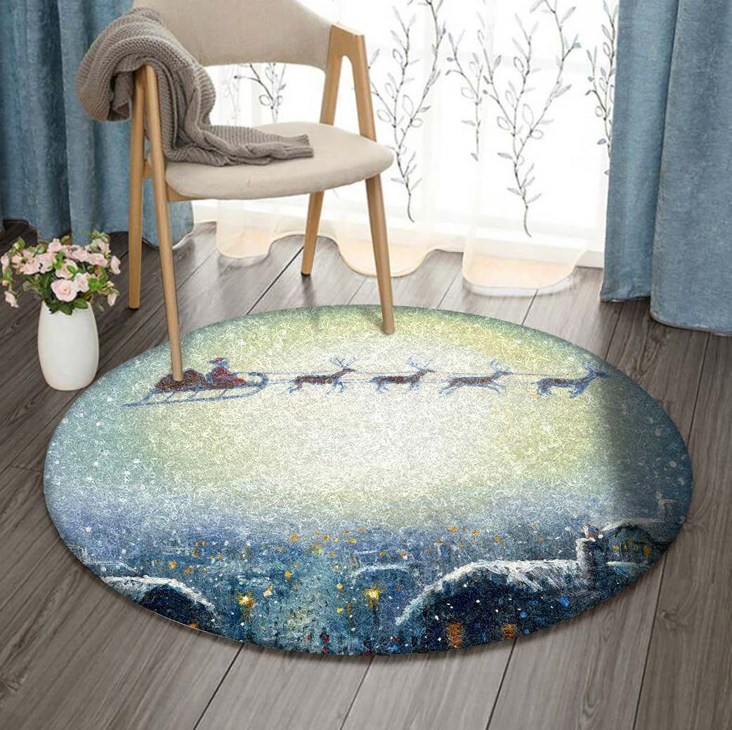 Santa Claus Round Carpet