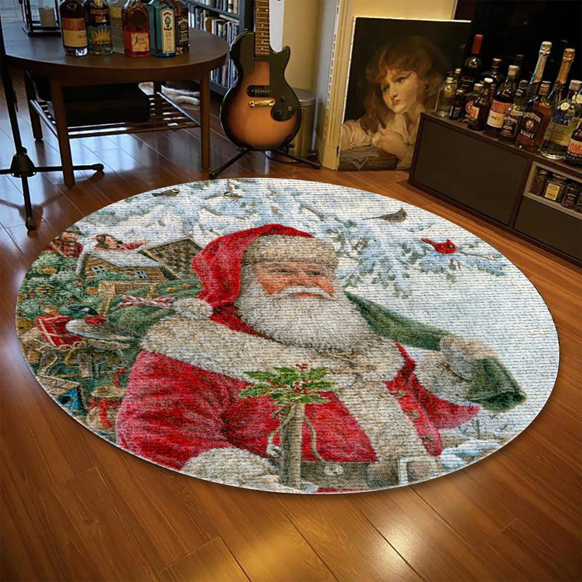 Santa Claus Round Carpet