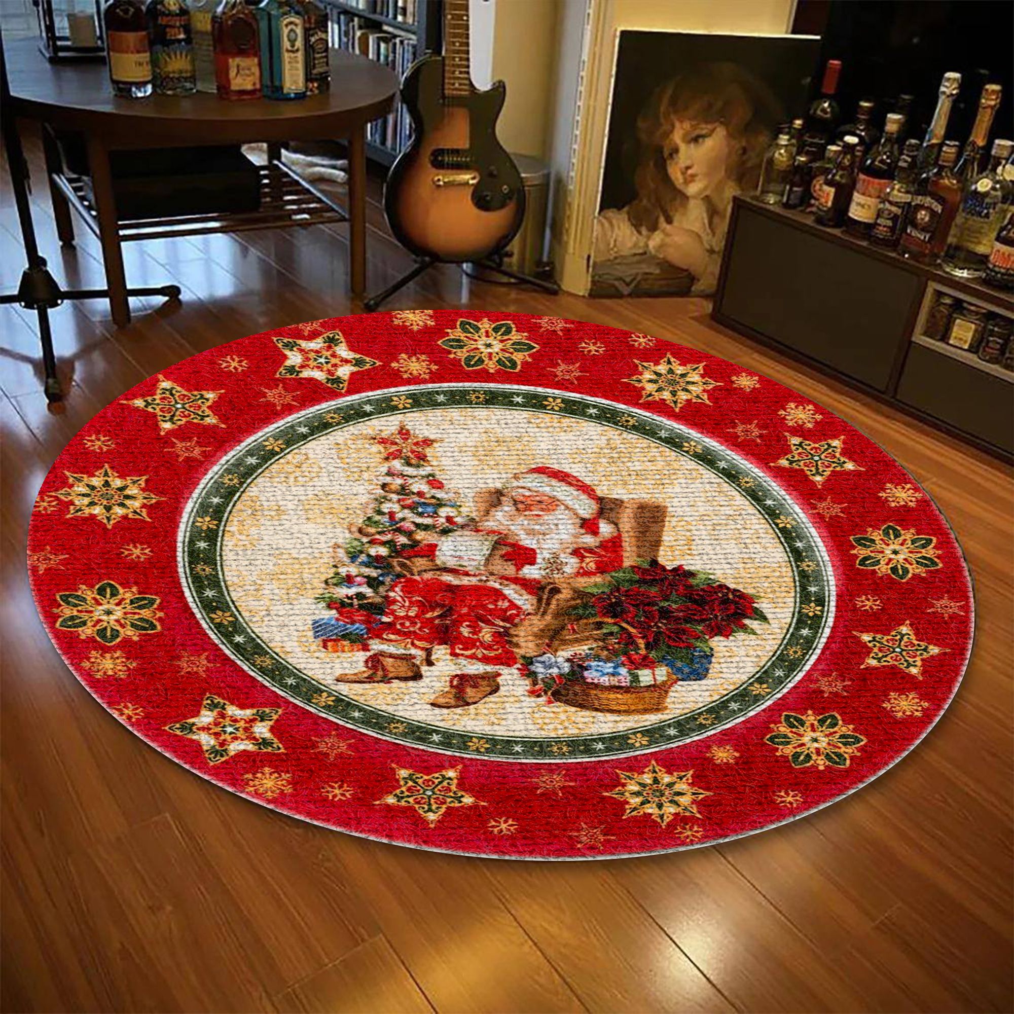 Santa Claus Round Carpet