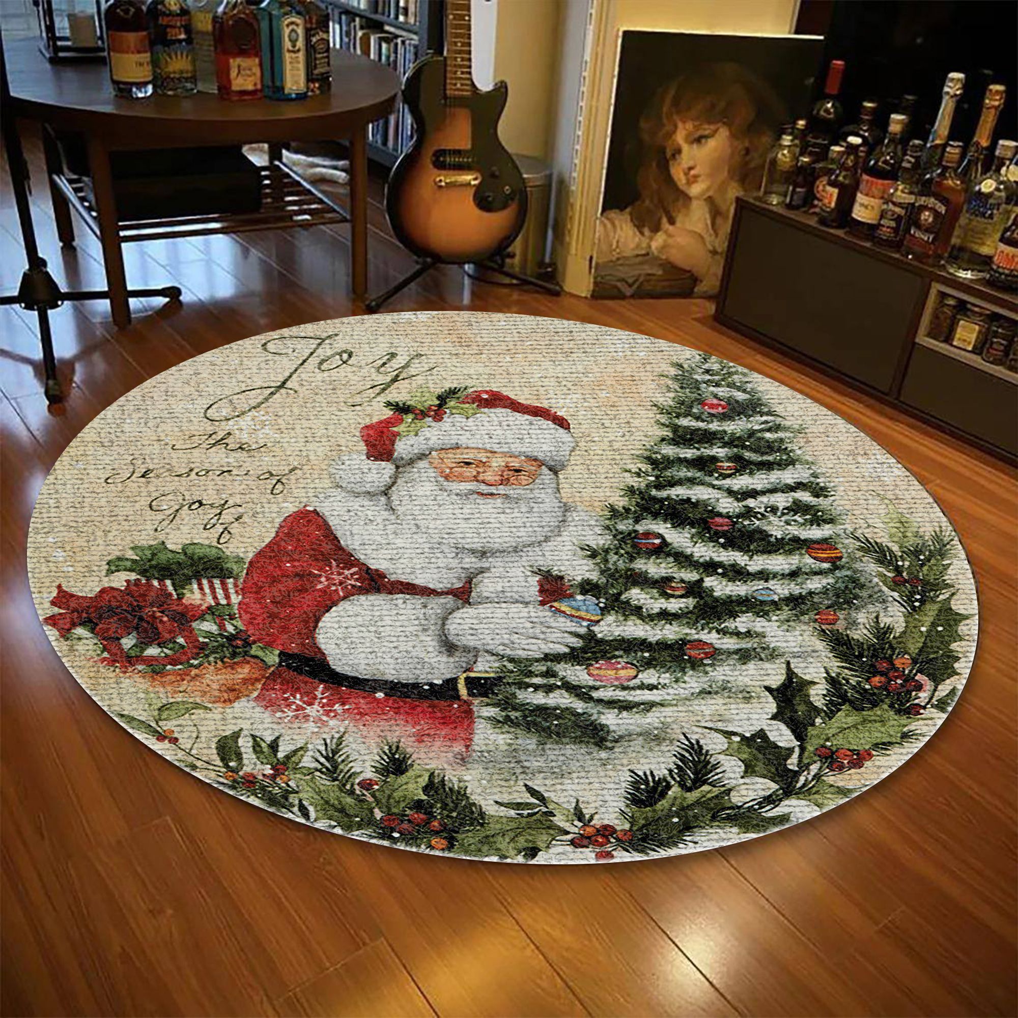 Santa Claus Round Carpet