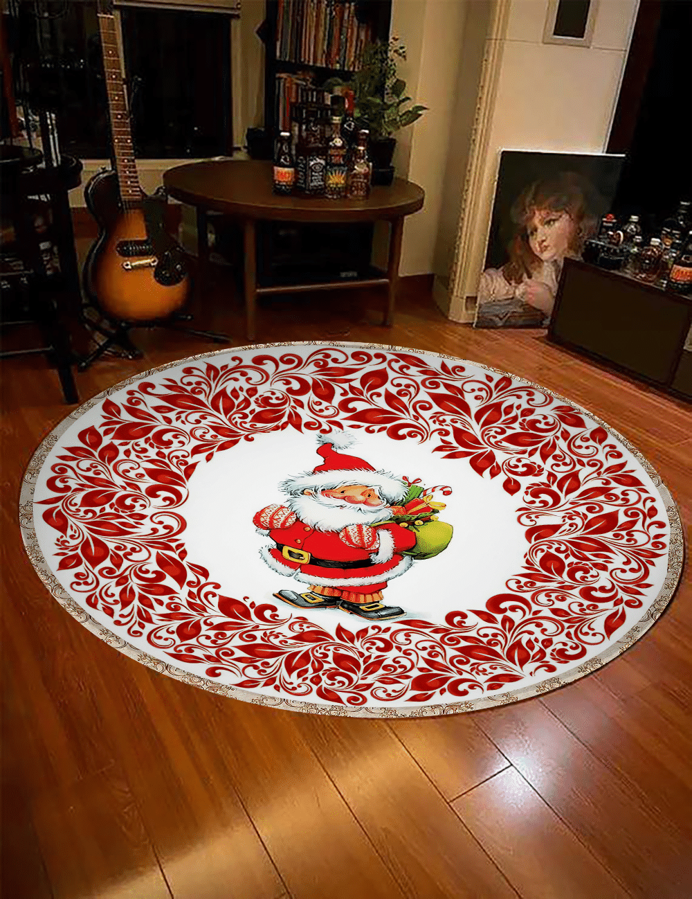 Santa Claus Round Carpet