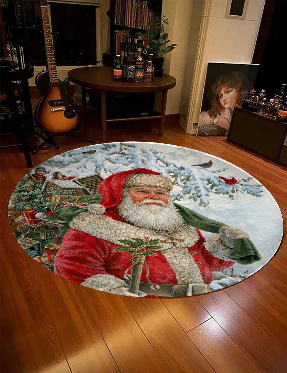 Santa Claus Round Carpet