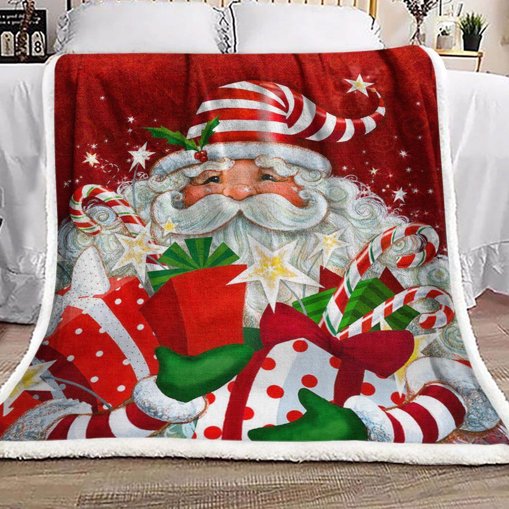 Santa Claus Gift Christmas Sherpa Fleece Blanket