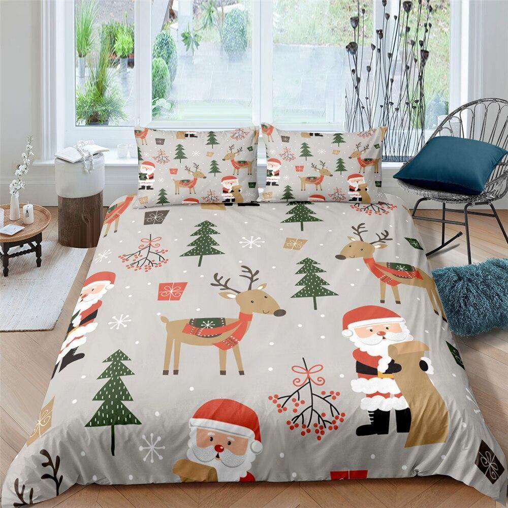Santa Claus Grey Bedding Set