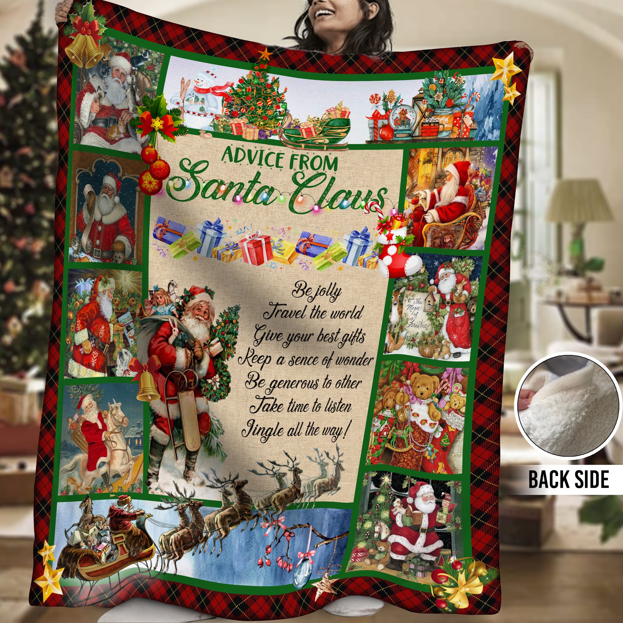 Santa Claus Sherpa Fleece Blanket