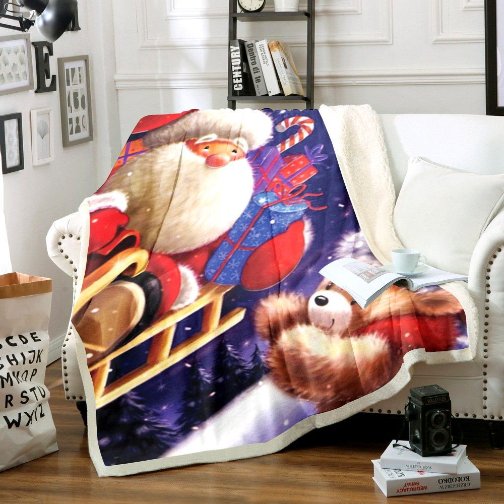 Santa Claus Sherpa Fleece Blanket