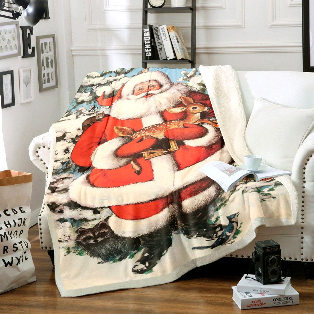 Santa Claus Sherpa Fleece Blanket