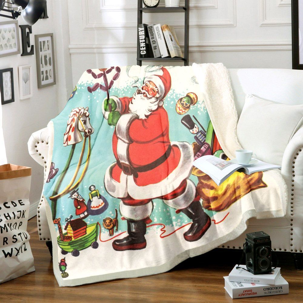 Santa Claus Sherpa Fleece Blanket
