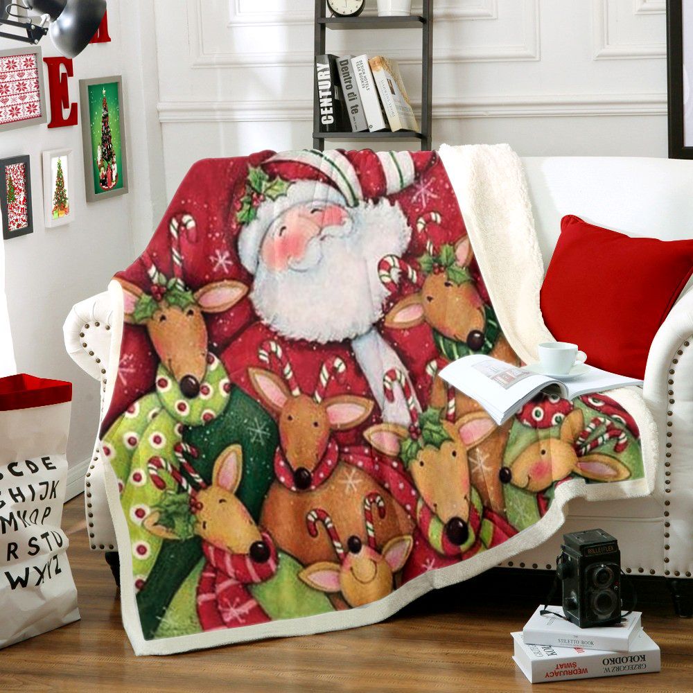 Santa Claus Sherpa Fleece Blanket