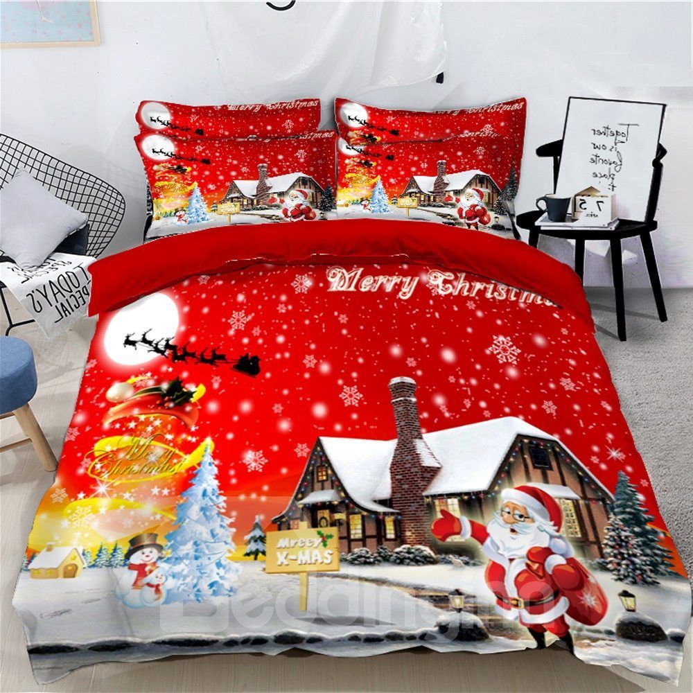 Santa 3d Bedding Set