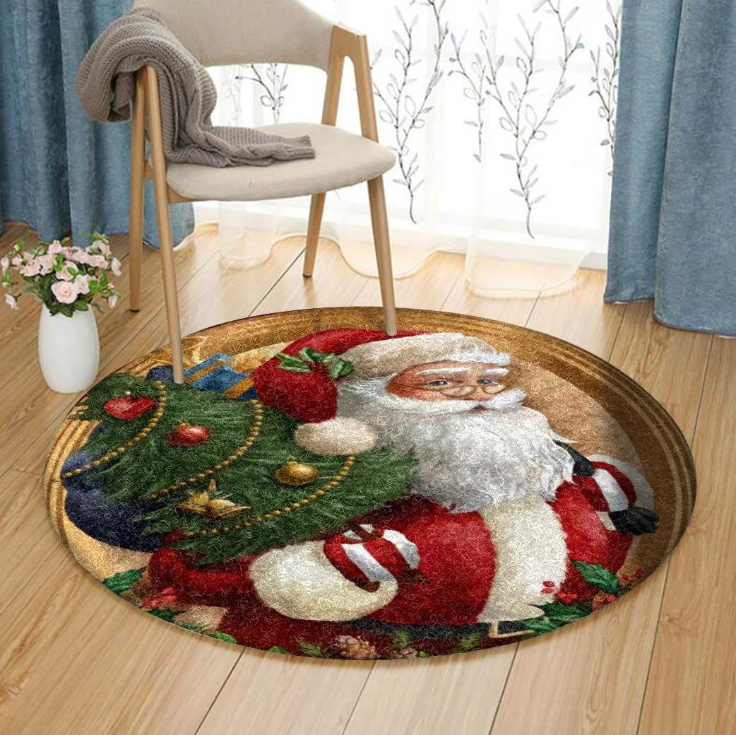 Santa Claus Round Carpet