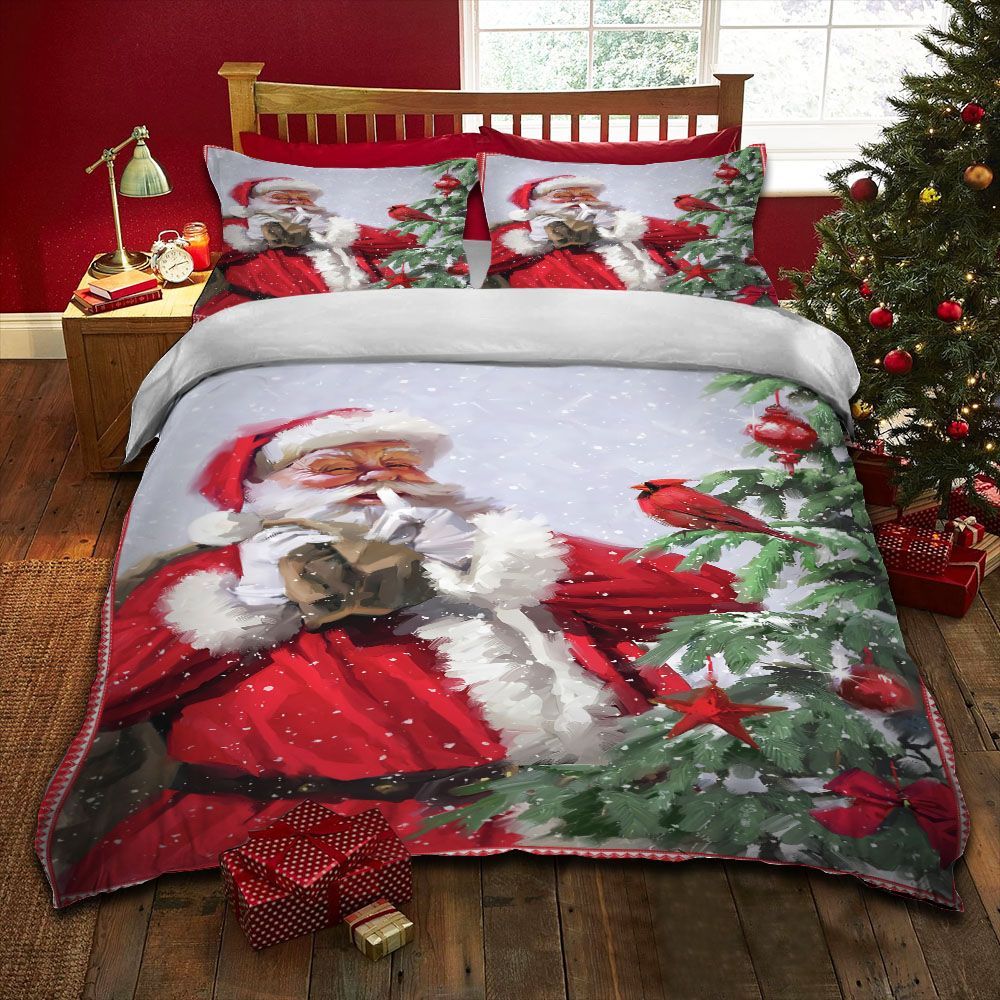 Santa Claus Is Coming The Town Bedding Set