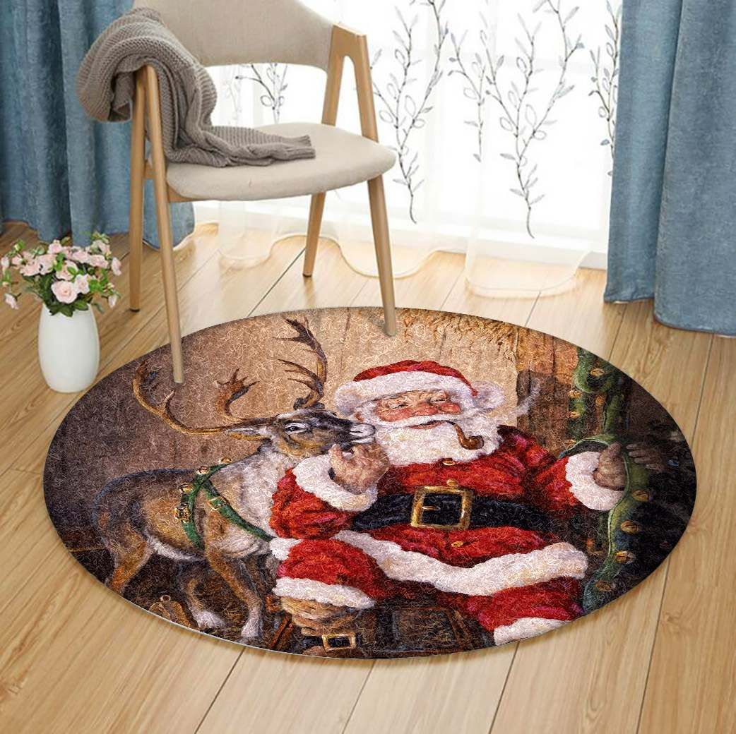 Santa Claus Round Carpet