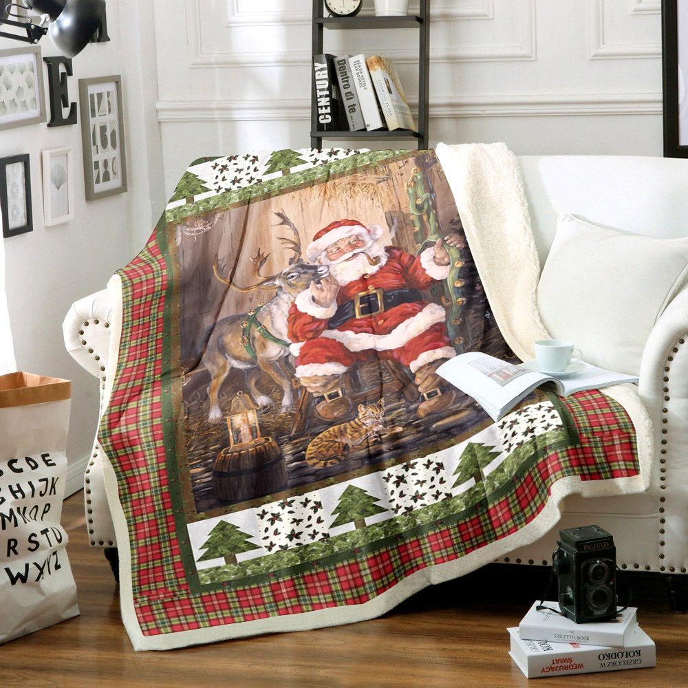 Santa Claus Sherpa Fleece Blanket