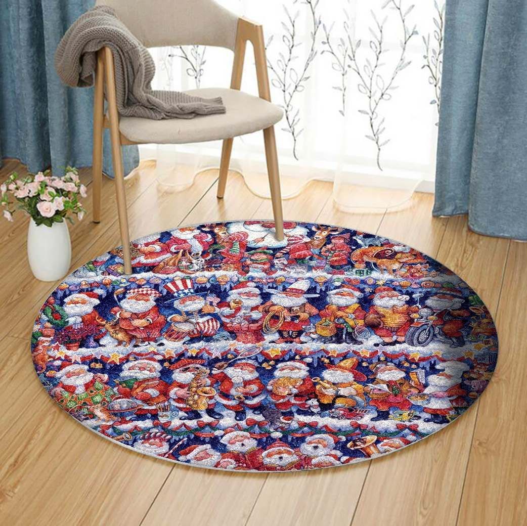 Santa Claus Round Carpet