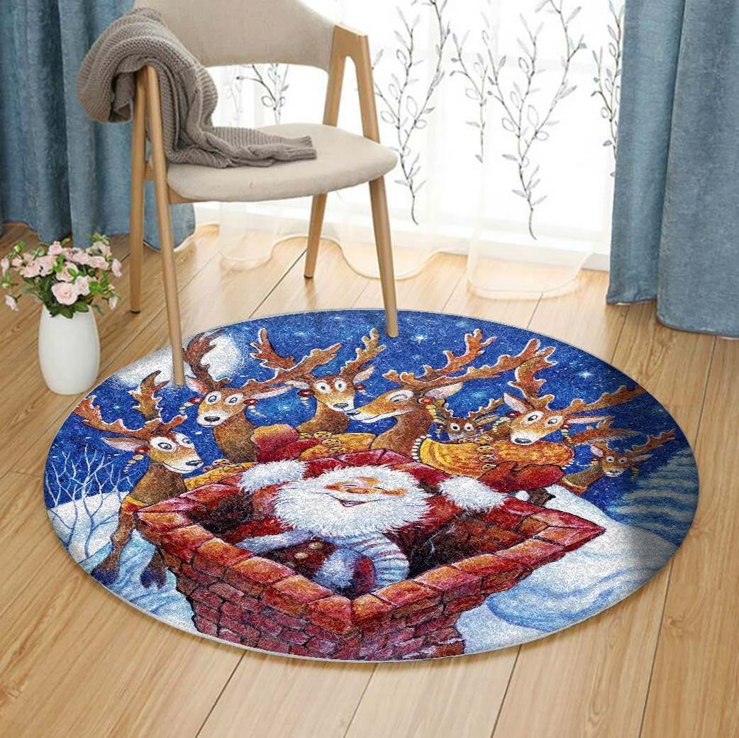 Santa Claus Round Carpet
