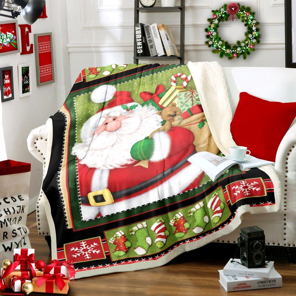 Santa Claus Sherpa Fleece Blanket