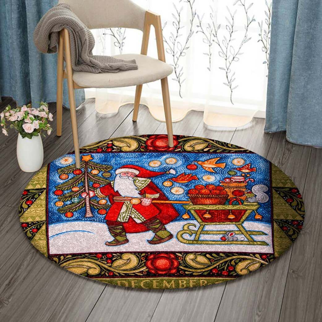 Santa Claus Round Carpet