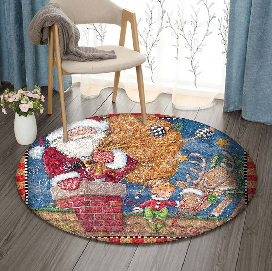 Santa Claus Round Carpet