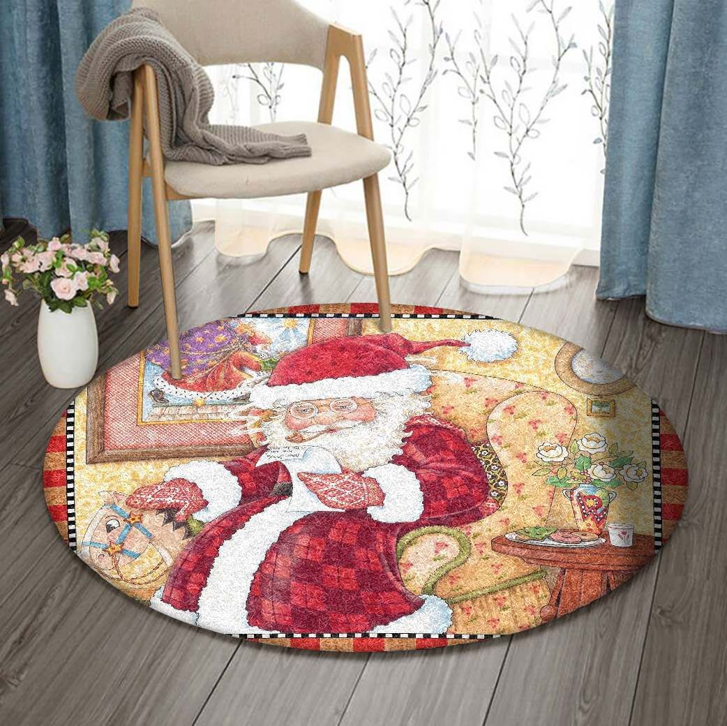 Santa Claus Round Carpet