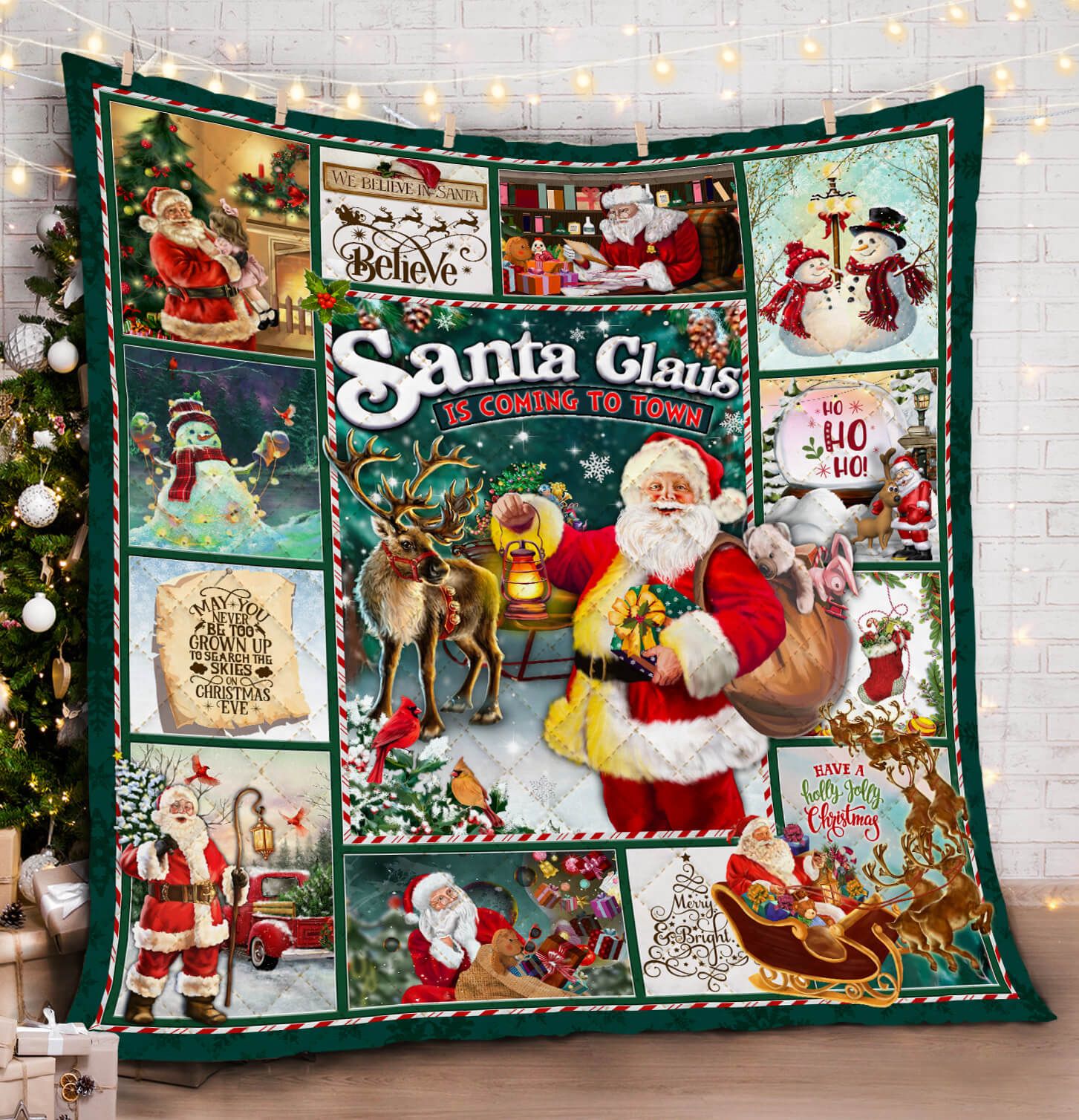 Santa Claus Personalized DAC171104 Quilt Blanket