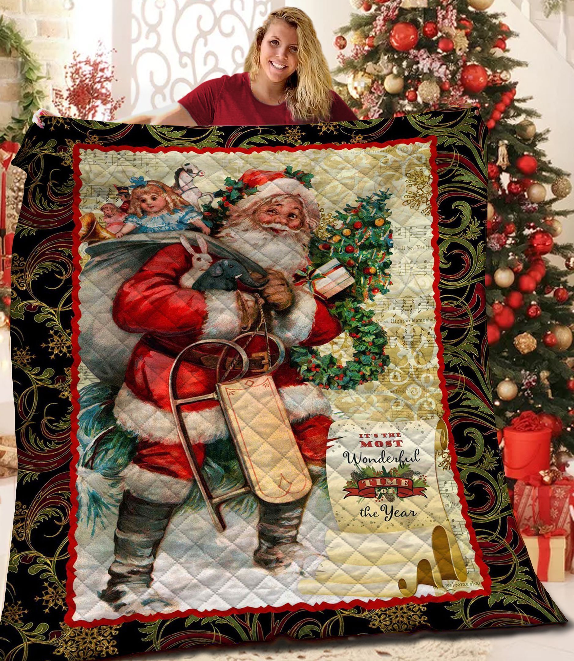 Santa Claus Quilt Blanket ABC161116