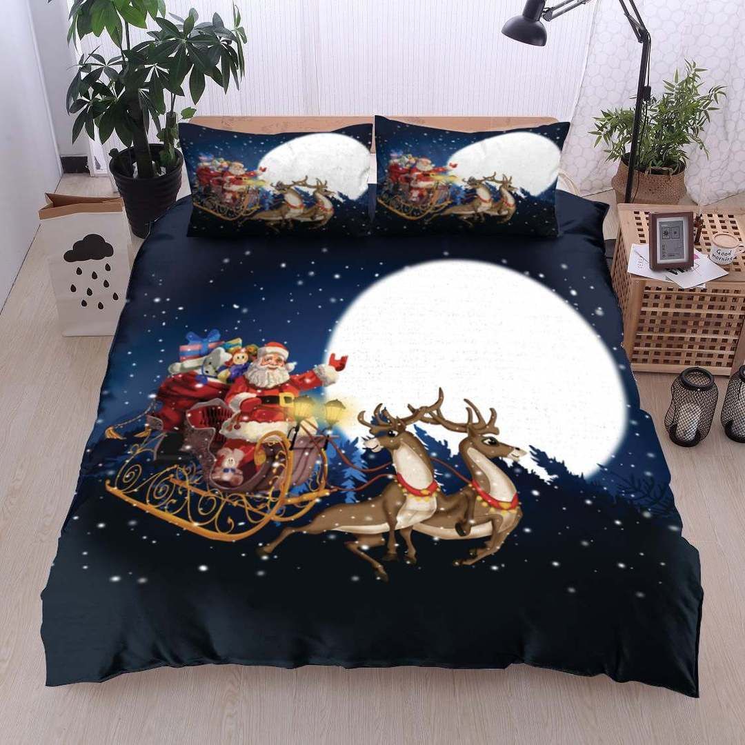 Santa Claus Reindeer Christmas Bedding Set