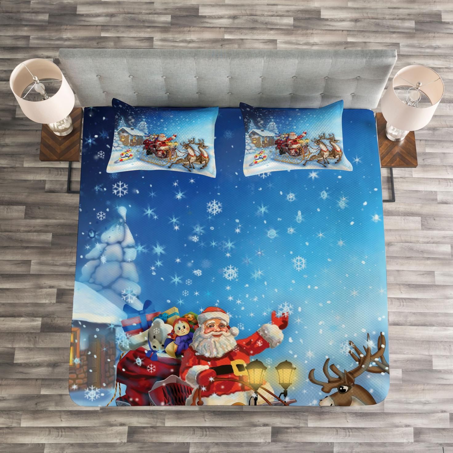 Santa Claus Riding Bedding Set