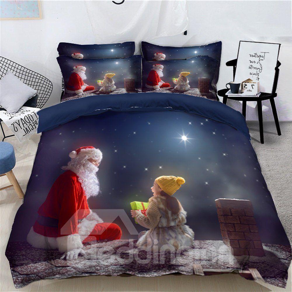 Santa 3d Bedding Set