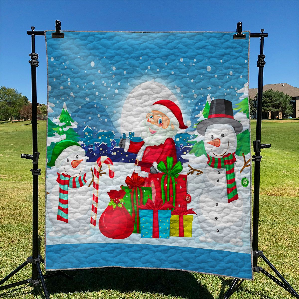 Santa Claus Snowman Merry Chirstmas NI1411132DT Quilt Blanket