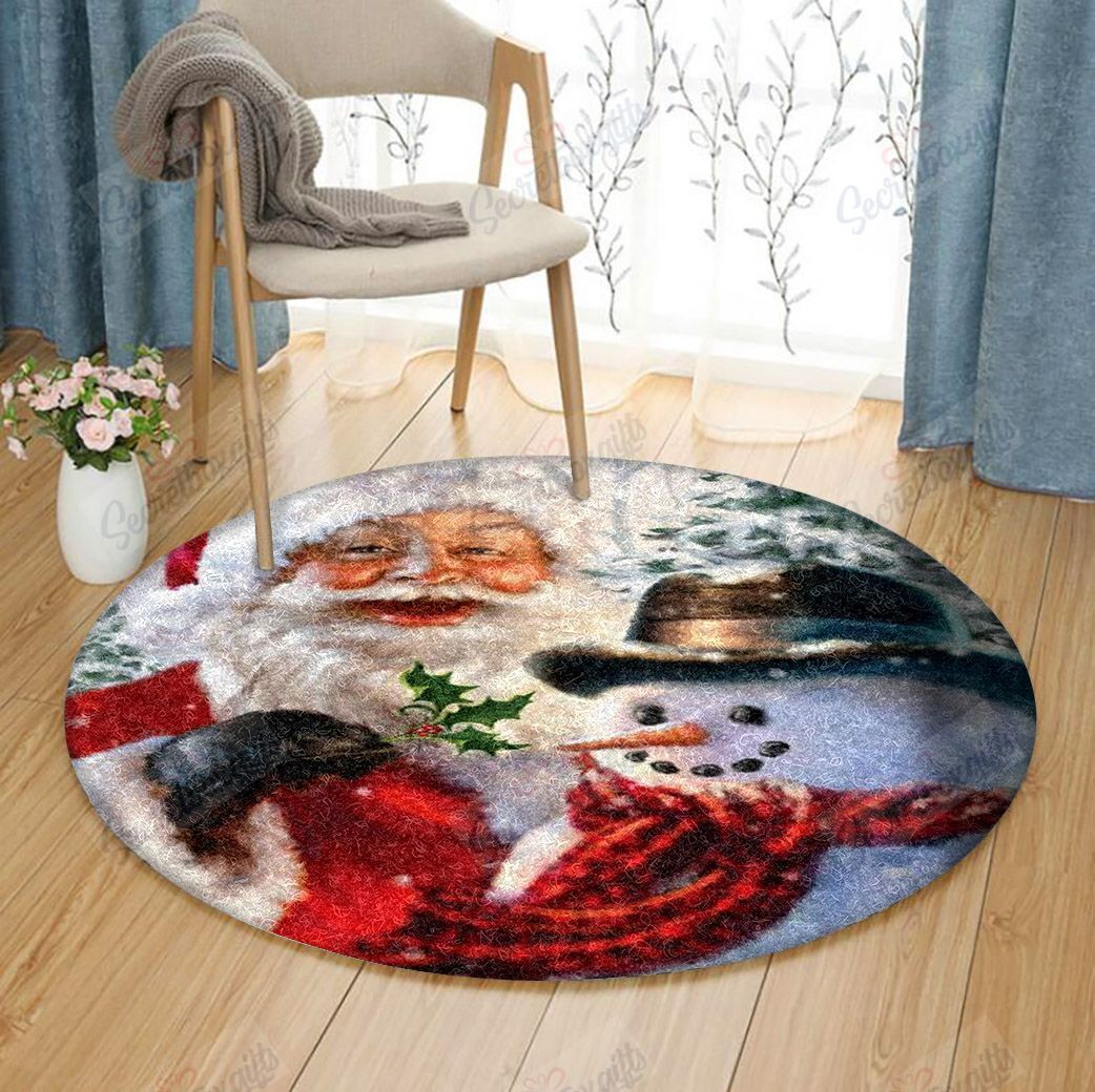 Santa Claus Round Carpet