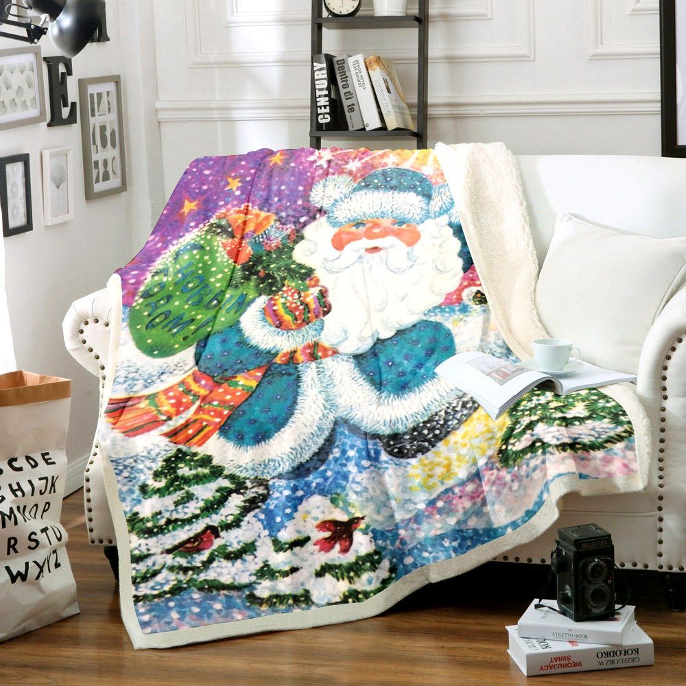 Santa Claus Sherpa Fleece Blanket