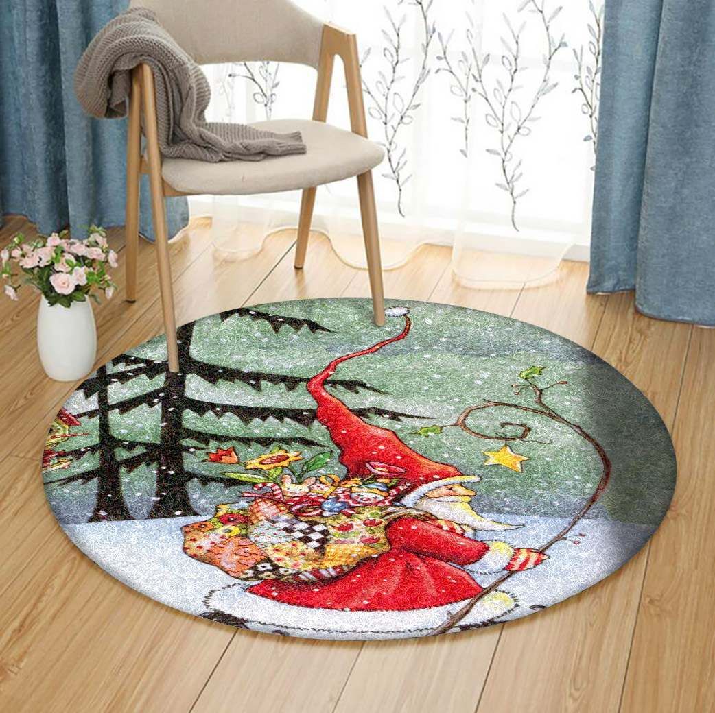Santa Claus Round Carpet