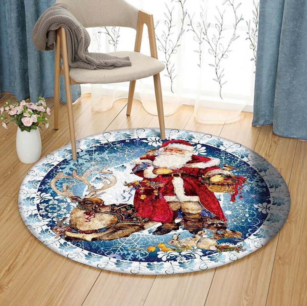 Santa Claus Round Carpet