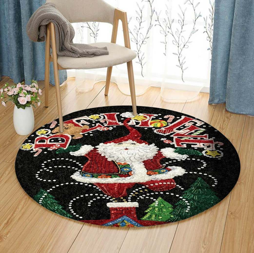 Santa Claus Round Carpet