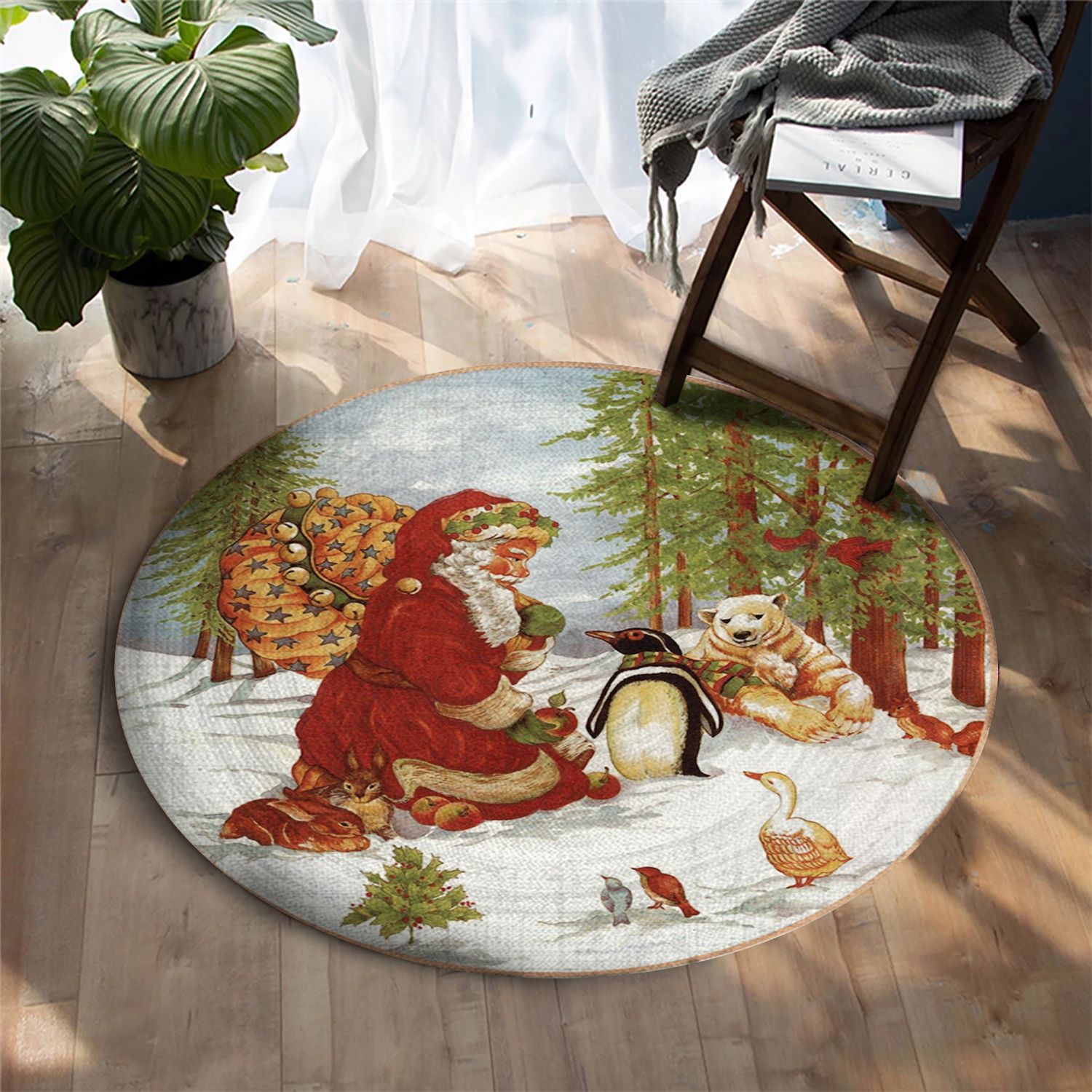 Santa Claus Round Carpet