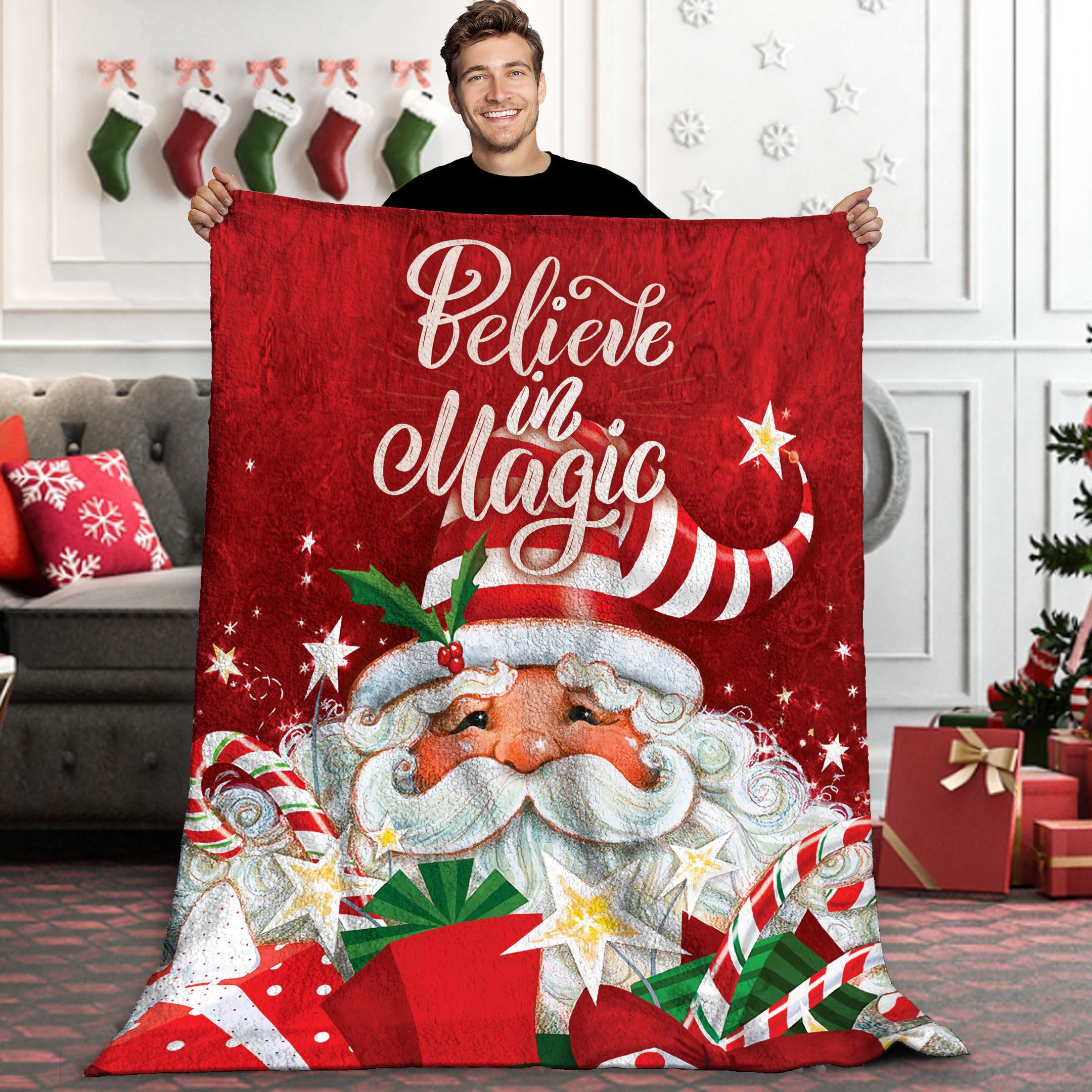 Santa Claus Sherpa Fleece Blanket