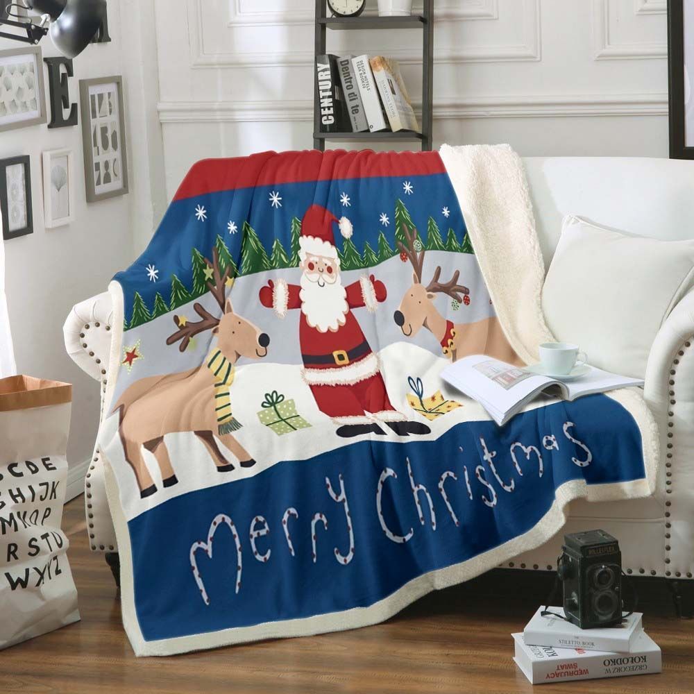 Santa Claus Sherpa Fleece Blanket
