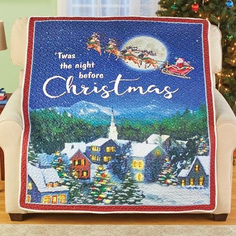 Santa Claus Village Sherpa Fleece Blanket