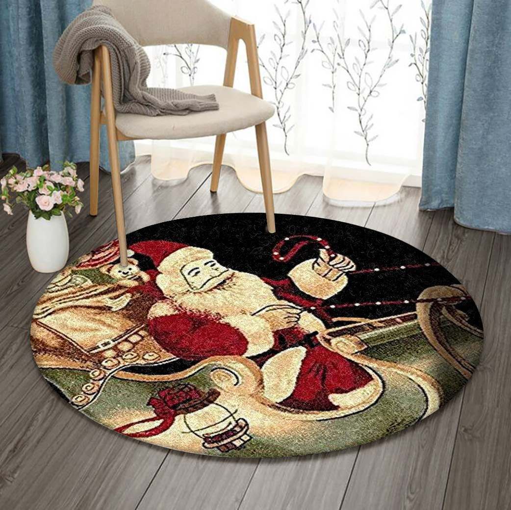 Santa Clause Round Carpet