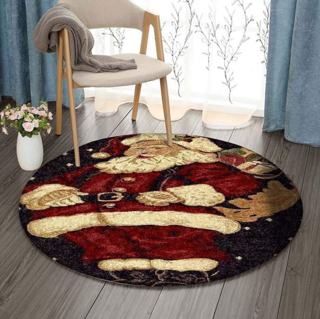 Santa Clause Round Carpet