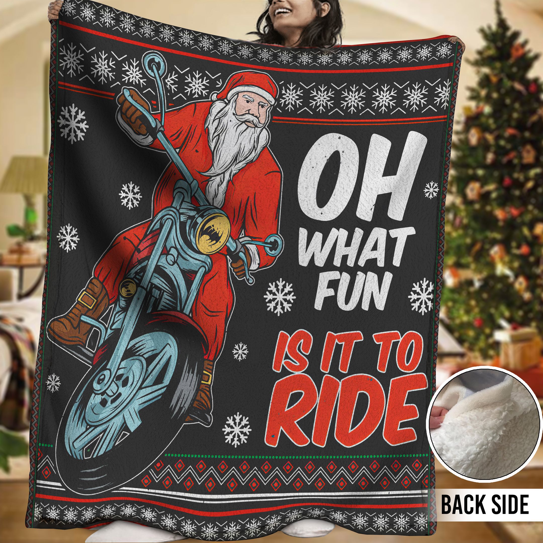 Santa Sherpa Fleece Blanket