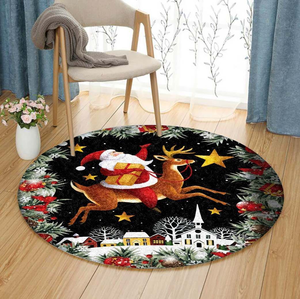 Santa Round Carpet