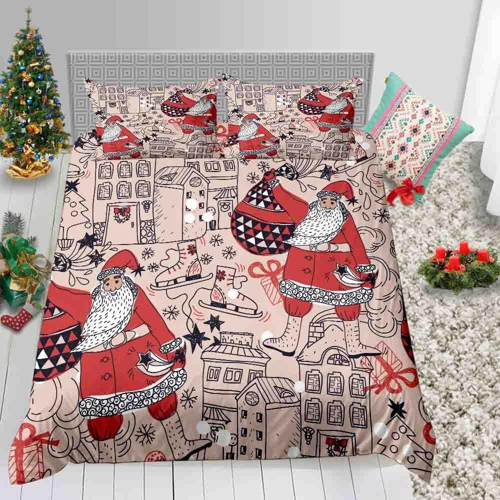 Santa Painted Collection Printed Bedding Set