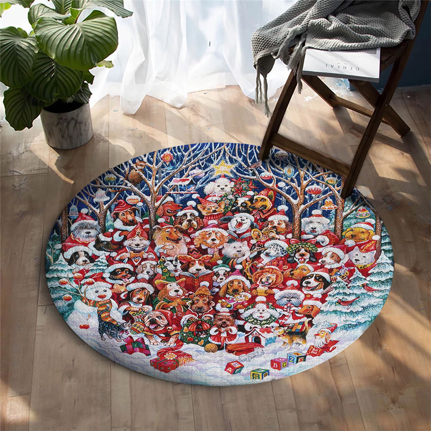 Santa Paws Round Carpet