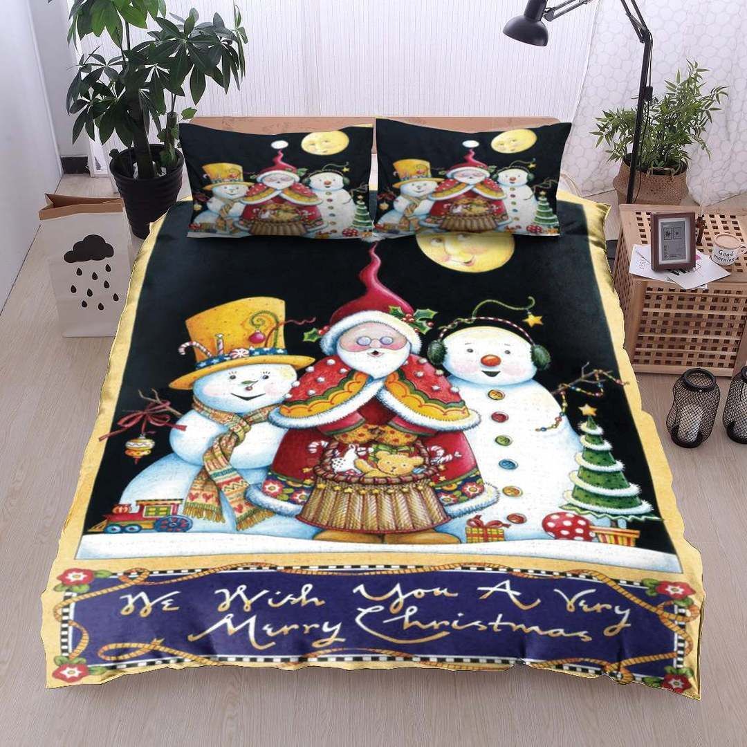 Santa Snowman Christmas Bedding Set
